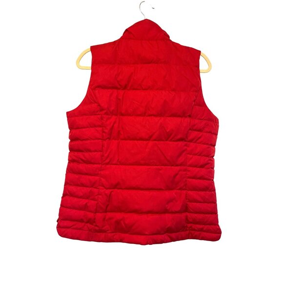 Lands End Womens Red Down Puffer Vest Size M Zipper Closure Lightweight Warm - Picture 6 of 6
